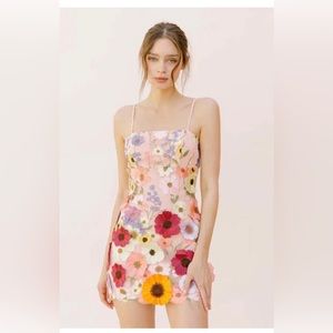 Storia 3D Floral Mini Dress - Taylor Swift Grammys Dress